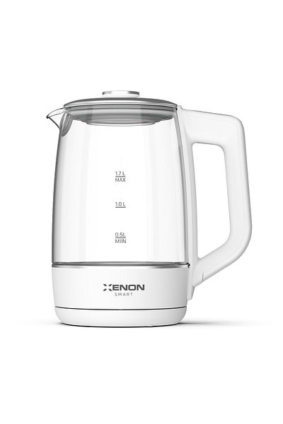 Xenon Smart Smart Glass Kettle 1.7 Lt Wi-Fi 2200 W App Control Voice Assistant Support Glass Water Heater White X7103
