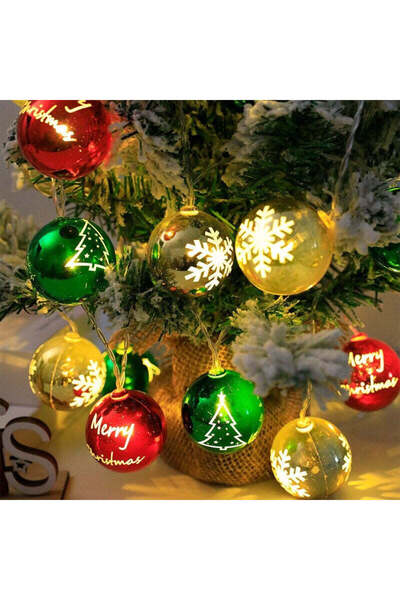 divendi-ro Set de 2 instalații luminoase de Crăciun în formă de glob de Crăci...