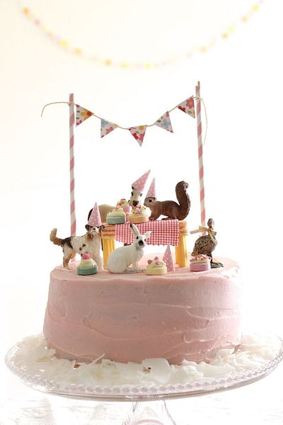Partifabrik Mini Cake Topper Cardboard Decoration Hat Toy for Animals 5cm 6Pcs