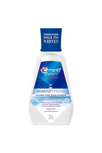 CREST 3D Diamond Strong Mouthwash, Alcohol Free, Intensive Whitening Effect, 946ml