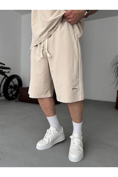 BYBASICMAN Beige Washed Basic Shorts Jj-92