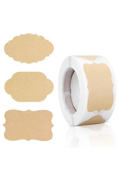 Aptel Label roll, 300 pcs., eco-friendly paper, brown