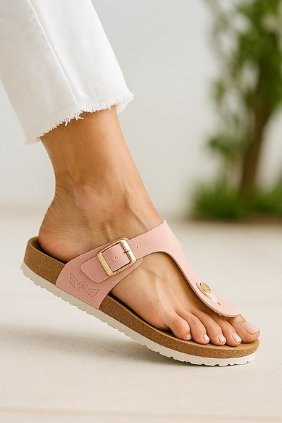 İncim Orthopedic Comfortable Comfortable Flip Flops Women's Slippers Pink