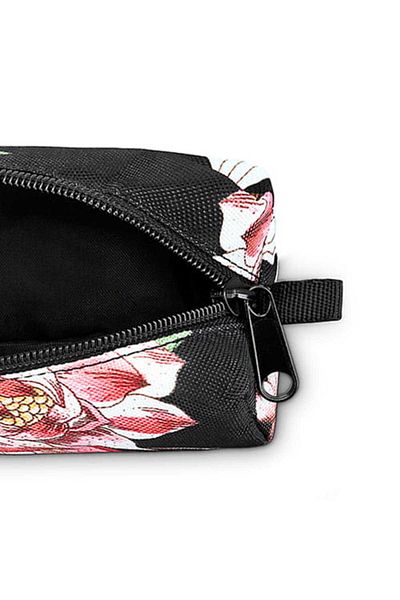 zagatto Girls’ pencil case, black with floral print, 22x6x6 cm, waterproof, lightweight, ZG78