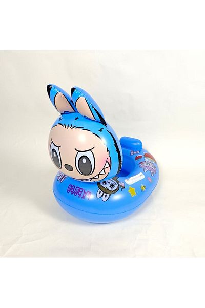 BaoBao Inflatable children's ring Baobao 70x65 cm 3D bunny brown/blue, with seat and side handles
