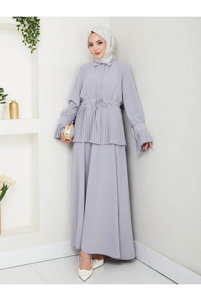EFSUN MODA Skirted Patterned Detailled Tesstur Set