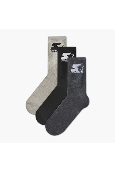 Starter Set of 3 - Starter Ribbed Crew Length Socks