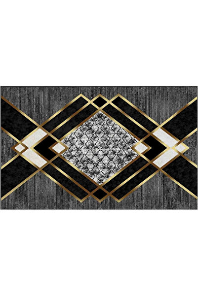 Exporgin Black Gold Line 3D Digital Printing Non-Slip Flooring Carpet