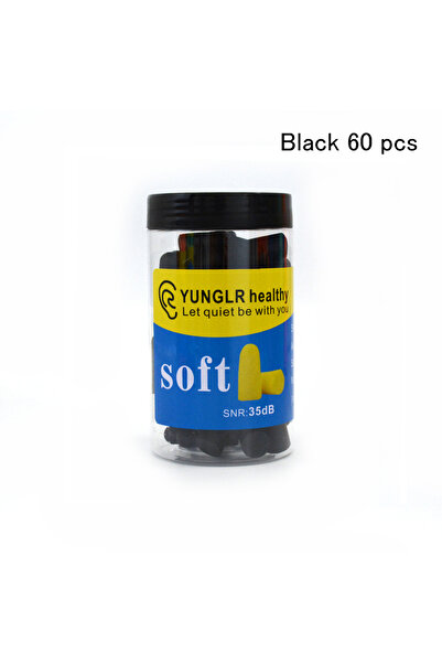Choice سدادات أذن سوداء 60 قطعة، سدادات أذن عازلة للضوضاء، سدادات أذن إسفنجية...