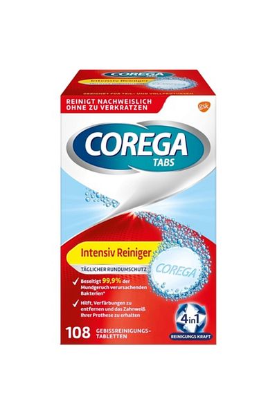 Corega Intensive Cleaning Tablets, Corega, 108 pieces