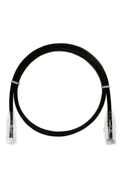 dalimag Cablu CAT 6A Slim UTP, 4PR/28AWG Pure Cooper, Patchcord, 5 feet, 150 cm, Negru, Dalimag