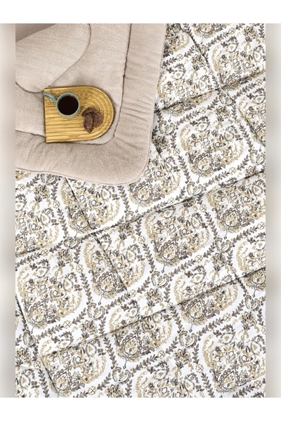 Sudemhome Double Welsoft Sleeping Set Double Sided Wellsoft Fluffy Fleece Quilt and Battal Fitted Sheet