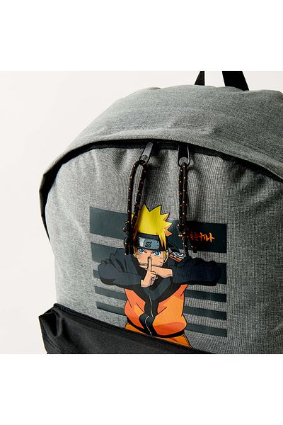 NARUTO Print Backpack with Adjustable Shoulder Straps