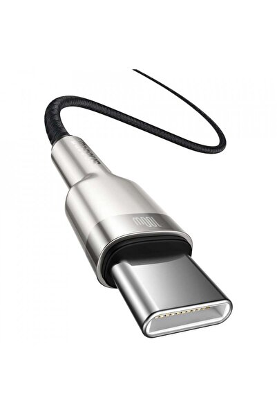 Baseus Cable Type-C to Type-C, Super Fast Charge, 100W, 480Mbps, 20V, 5A, 1m - (CATJK-C01) - Black