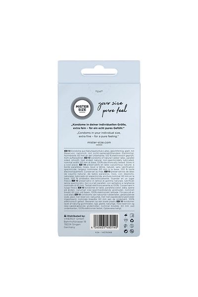 Mister Size Condoms 60 mm, Mister Size, 10 pieces