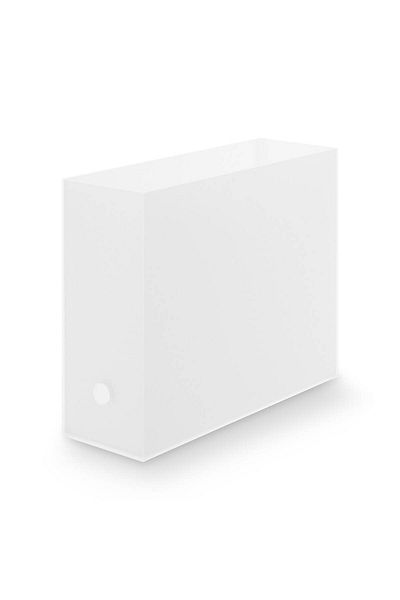 Muji صندوق ملفات قياسي من البولي بروبيلين، عرض 10 سم × عمق 32 سم × ارتفاع 24 سم، مقاس A4، شفاف