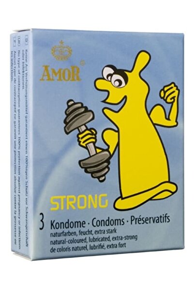 AMOR Prezervative latex, Amor Strong, 3 buc, grosime sporită