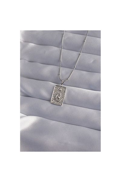 Skygo 316L Steel Chain Silver Color Laser Engraved Eye Figure Tarot Necklace - Tj-Bko9018