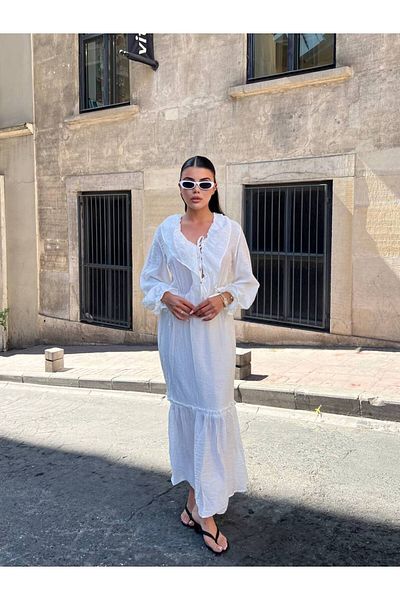 D'RECCY ΓΥΝΑΙΚΕΙΟ ΜΑΚΡΥ ΚΑΛΟΚΑΙΡΙΝΟ ΦΟΡΕΜΑ ΜΕ ΛΕΠΤΟΜΕΡΗ ΣΤΡΟΓΓΥΛΟ
