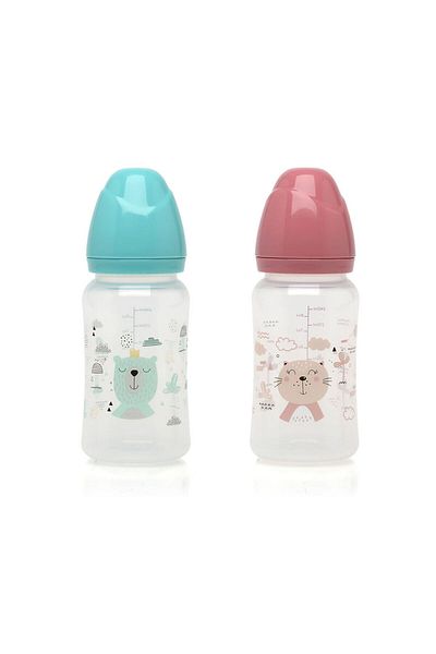 Moussel Biberon plastic, 240 ml, multicolor