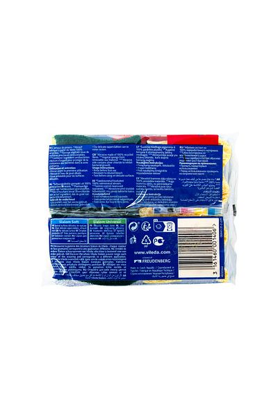 Vileda Slalom Universal Medium Foam Dishwashing Sponge Scourer 2 pcs