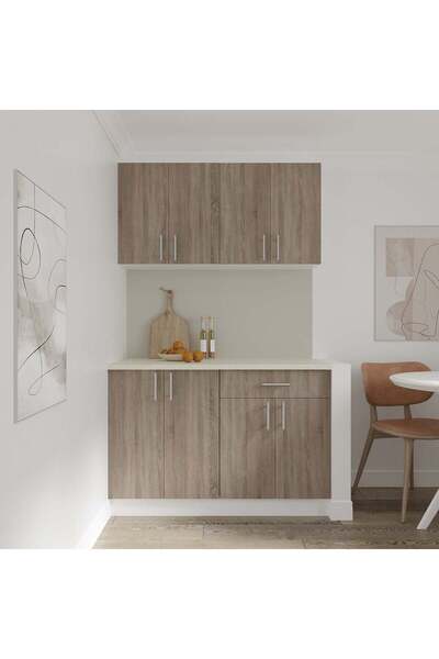 haaus.ro Άνω ντουλάπι haaus Karo, 2 Πόρτες, Σκούρο Sonoma Oak/Λευκό, 60 x 30 x 60 cm