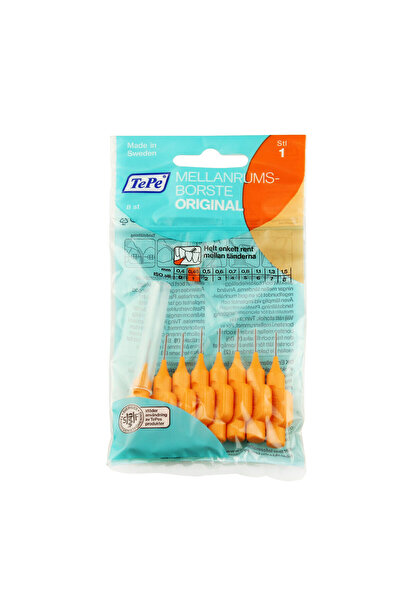 TePe Periuțe interdentare TePe, Orange, mărimea ISO 1, 0.45 mm, 8 bucăți