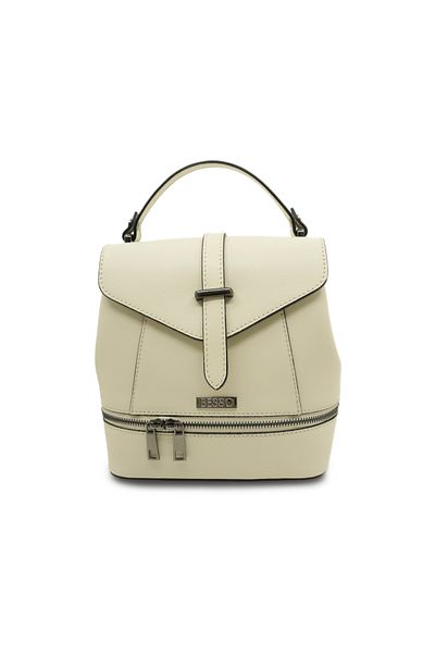 BESSO Dinamica Urbana Ivoire genuine leather backpack
