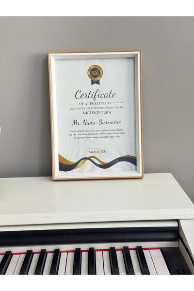 janset home shop Fotoğraf Çerçevesi Ahşap çerçeve a4 boyutu 21*29.7cm diploma sertifika çerçevesi