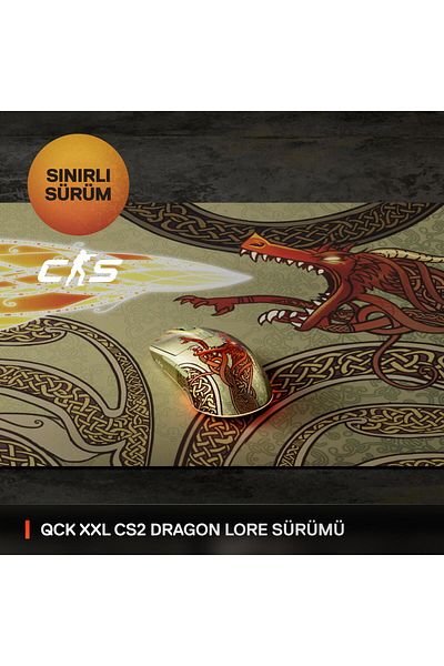 SteelSeries لوحة ماوس الألعاب QcK XXL CS2 Dragon Lore Edition