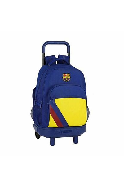 AQUA TRAVEL Rucsac școlar cu roți, F.C. Barcelona, albastru (33 x 45 x 22 cm)