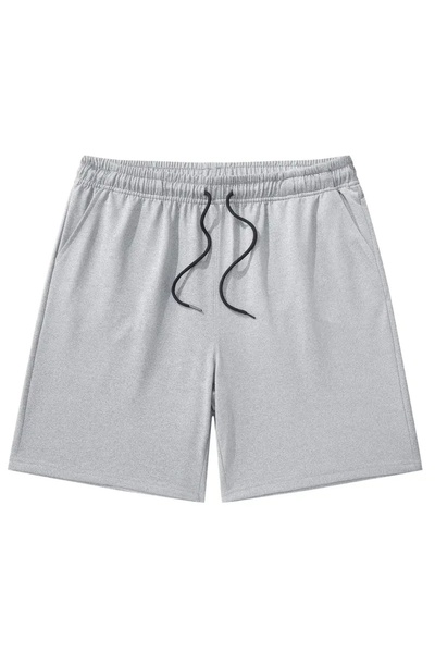 LAUSRA Γυναικείο ελαστικό άνετο σορτς σε γκρι χρώμα, ιδανικό για να φορεθεί σ...