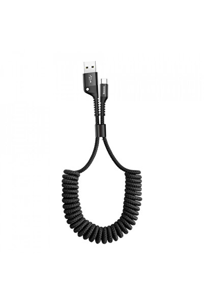 Baseus Retractable USB to Type-C data cable, 2A, 1m, Baseus Fish Eye (CATSR-01) - Black