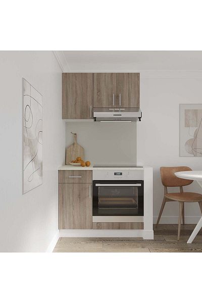 haaus.ro Corp Cuptor haaus Karo, Stejar Sonoma Inchis/Alb, 60 x 50 x 80 cm