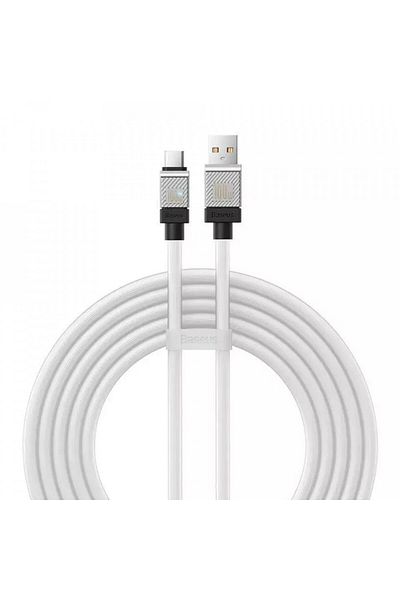 Baseus Data Cable Usb To Type-c Super Fast Charging Pd100w, 2m - (CAKW000702) - White