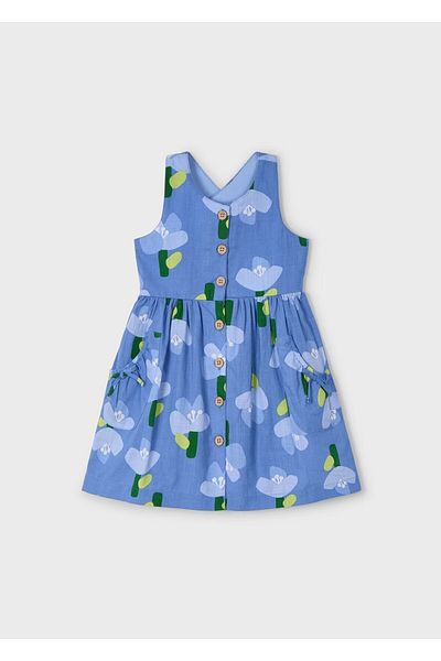 MAYORAL Girl's Buttoned Floral Patterned Dress