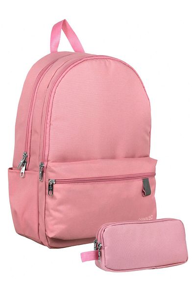 Cennec Pink Color School Backpack and Pencil Bag Set for Girls Kids