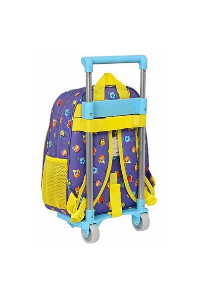 CLATRONIC Rucsac școlar cu roți SuperThings Guardians of Kazoom, mov galben, 27x33x10 cm