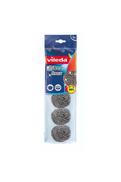 Vileda Inox Dish Washing Metallic Spiral Scourer 5 pcs