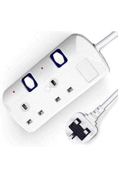 Yuwell YU WELL Power Extension Cord, 3 Meter Power Strip with Surge Protection, Heavy Duty Universal Extens
