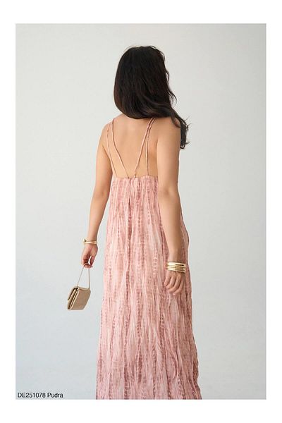 Coral Collar Accessory Dress Powder