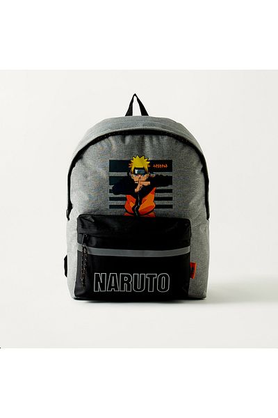 NARUTO Print Backpack with Adjustable Shoulder Straps