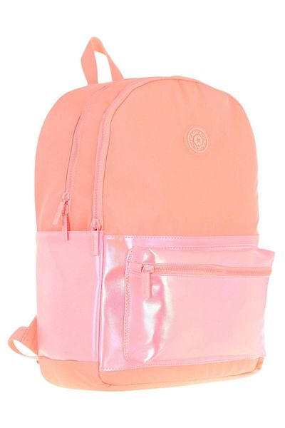 KAUKKO Cube Three Compartment Girl's Salmon School Bag - K1820