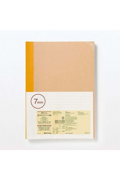 Muji Planted Tree Paper Bleed Proof Notebook, Set of 5, 7 mm