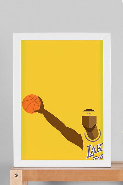 Saturn Lebron James Framed Painting - Basketball Nba Poster Painting