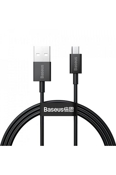 Baseus Usb To Micros-usb Data Cable, 2a, 1m, Superior Series (CAMYS-01) - Black