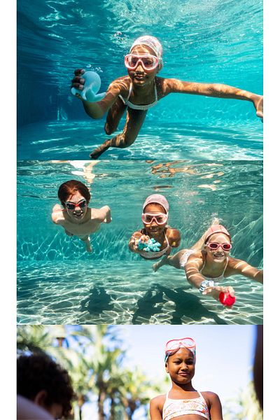Fox Bone Pool Sea Soft Fabric Children's Hair Cap Specially Designed