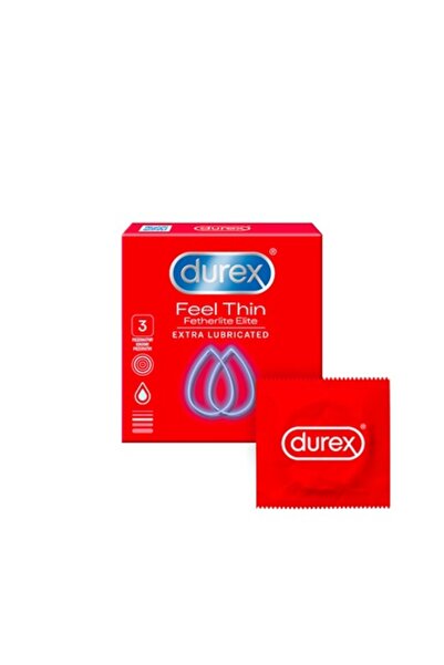 Durex Condoms, Durex, Feel Thin Extra Lubricated, 3 pieces
