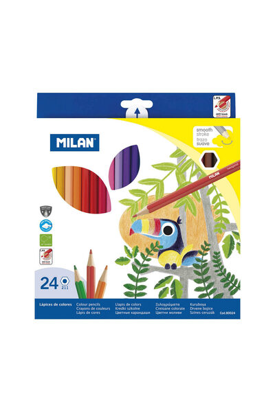 Milan Creioane colorate Milan, 24 bucăți, multicolor