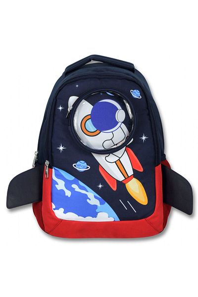 ÜMİT ÇANTA Cennec 5042 (3D Astronaut - Navy Blue Red - Boy) School Bag